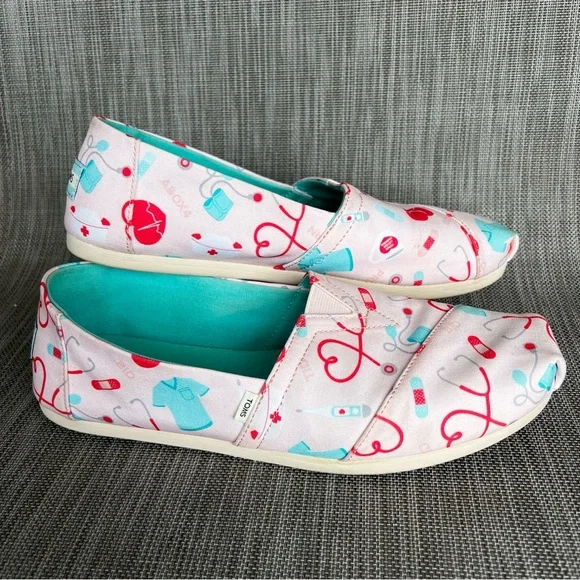 Toms Alpargata Nurse Appreciation Shoes Size W10 - Picture 2 of 9